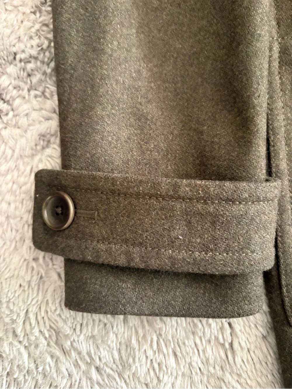 J. Crew Olive Toggle Wool-Blend Pea Coat - Picture 4 of 16